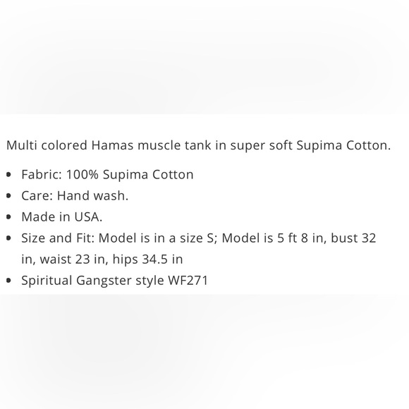 Spiritual Gánster NWT Indian Hamsa Top, Super Soft. - Picture 9 of 12